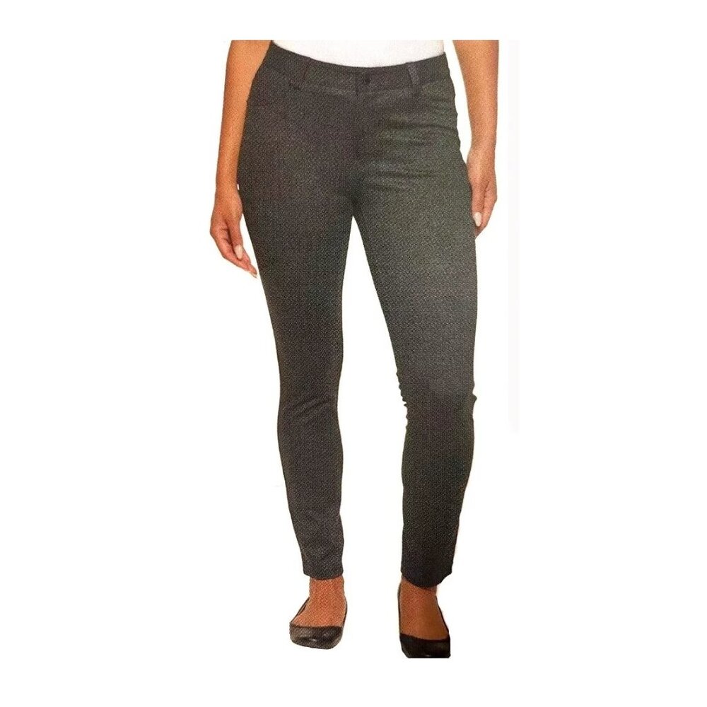 NWoT DKNY Women's Ponte Pull On Casual Pants Mid-Rise Gray Size L $70 4HL339